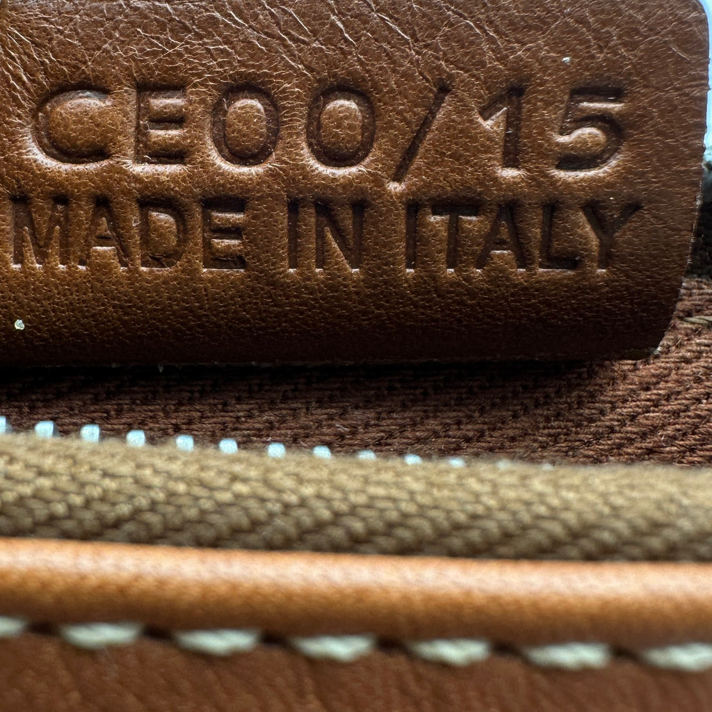 Celine Leather Macadam Logo Brown Coin Case