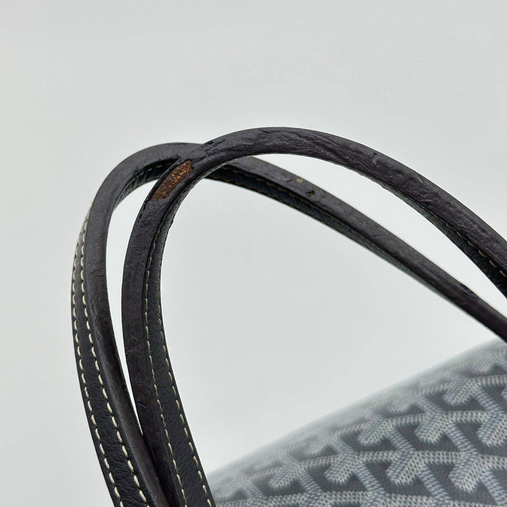 Goyard PVC Leather Saint Louis PM Grey Tote Bag