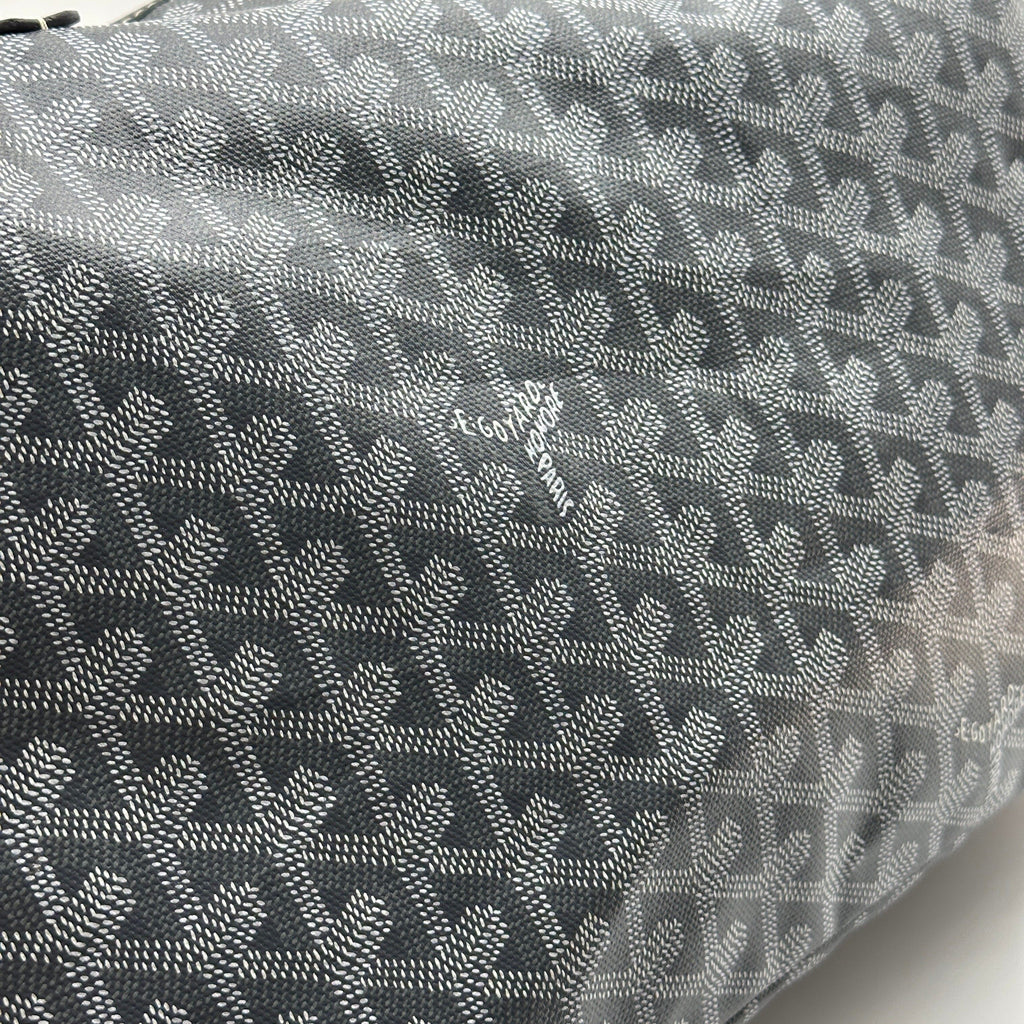 Goyard PVC Leather Saint Louis PM Grey Tote Bag