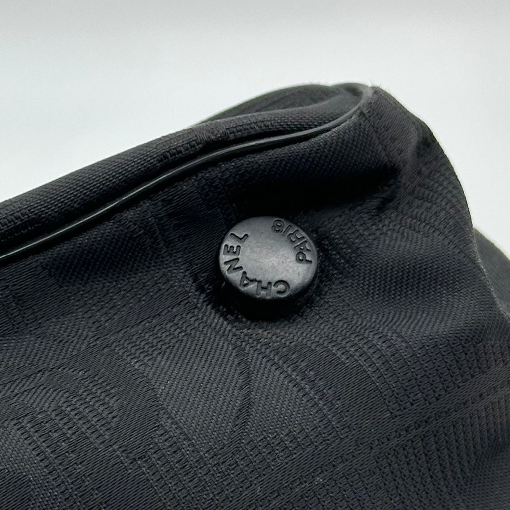 CHANEL Tote Bag leather Nylon canvas Black 6 series