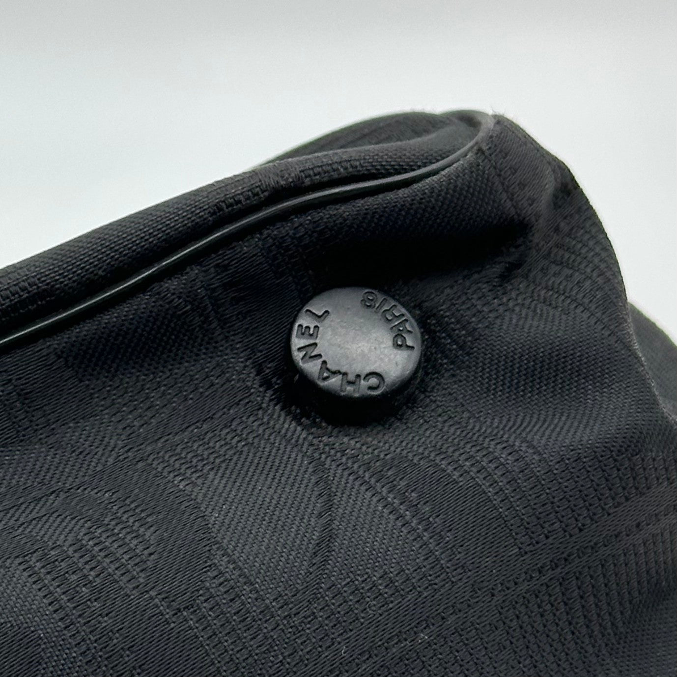 CHANEL Tote Bag leather Nylon canvas Black 6 series