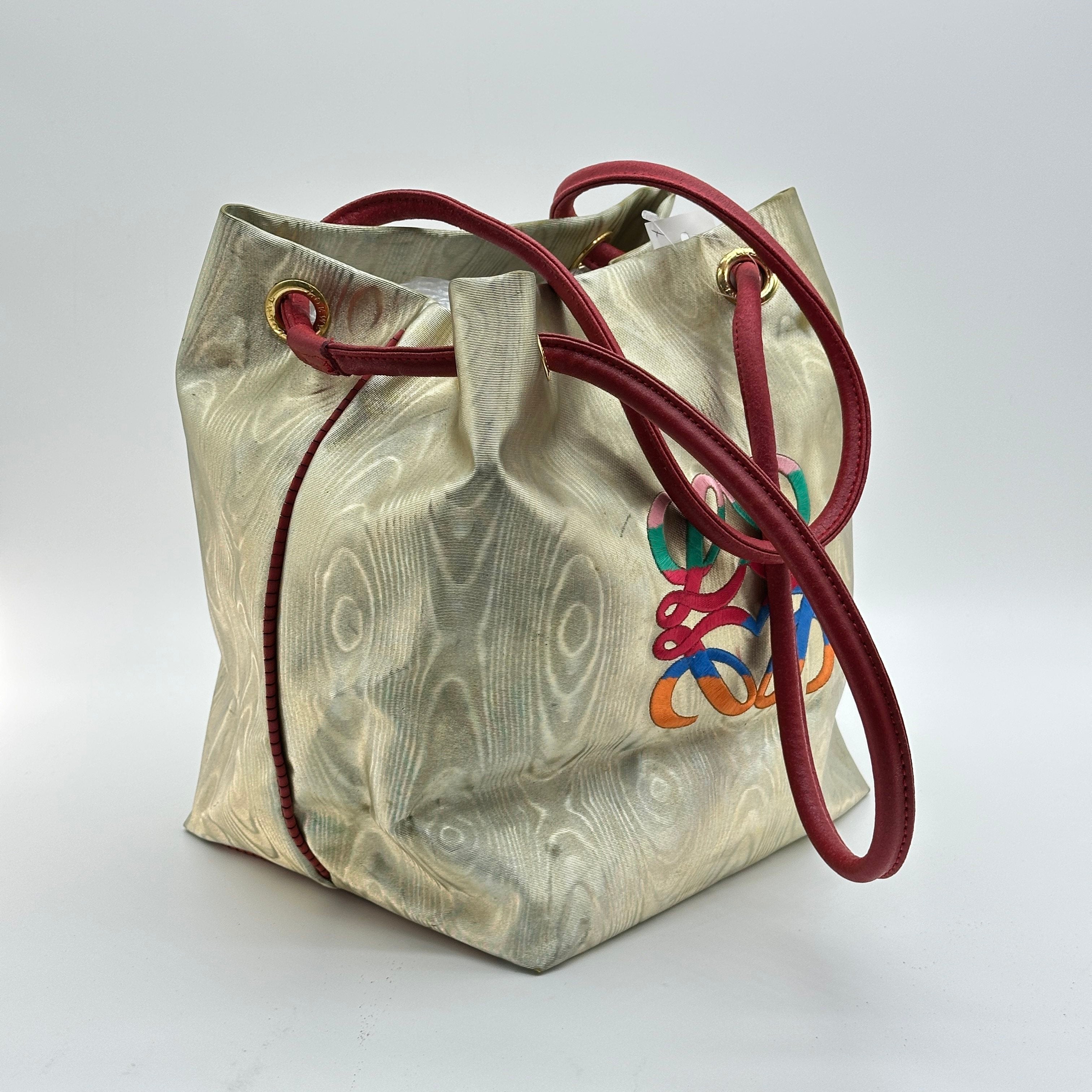 loewe tote bag nylon gold