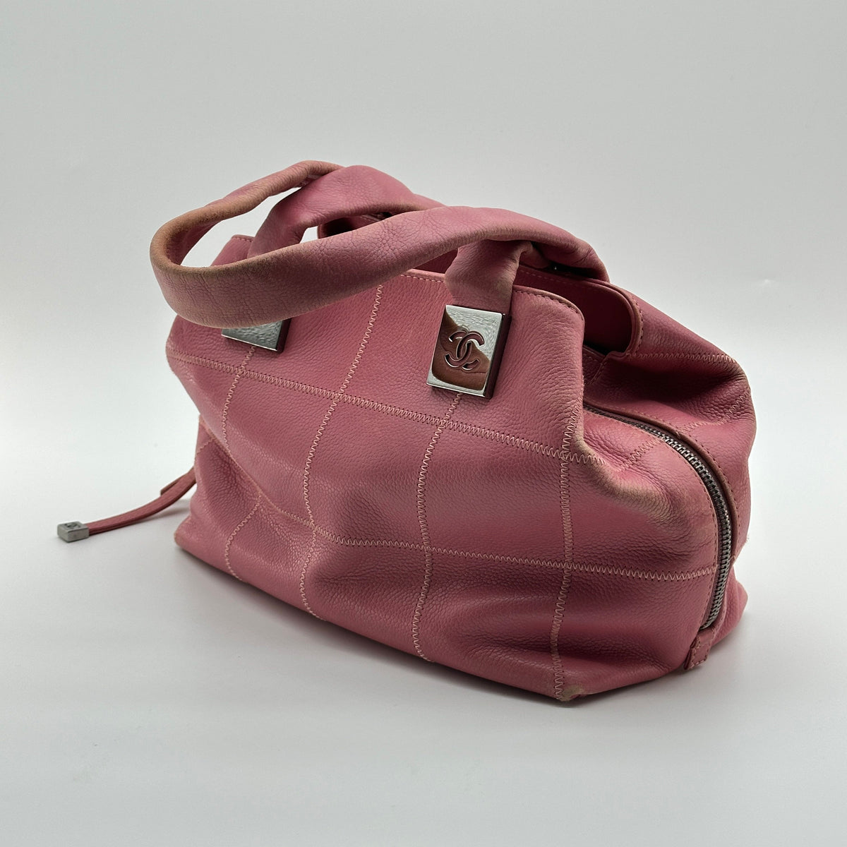 Chanel Choco Bar Caviar Leather Pink Handbag