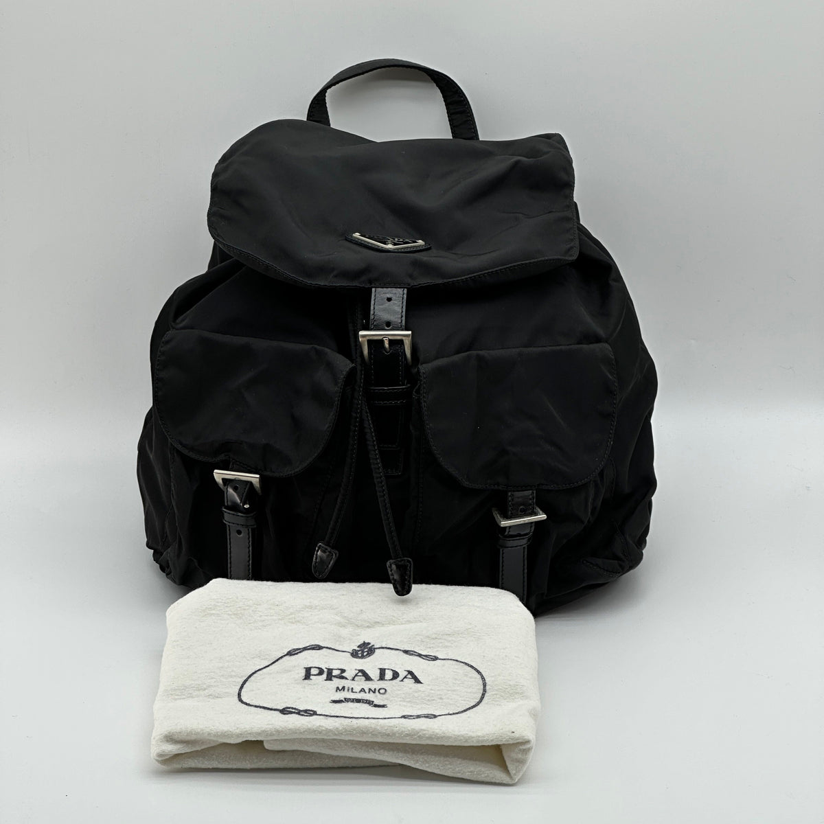 Prada Tessuto Nylon Black Backpack