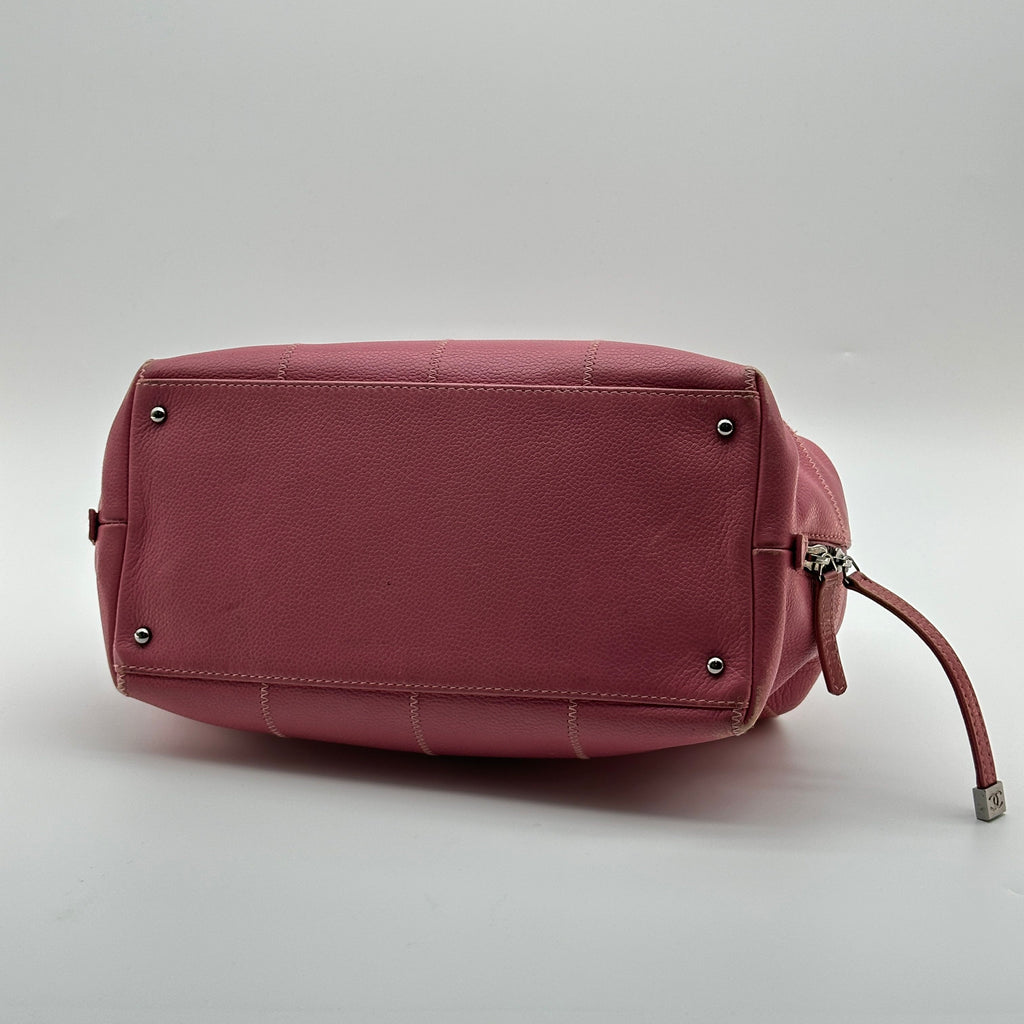 Chanel Choco Bar Caviar Leather Pink Handbag