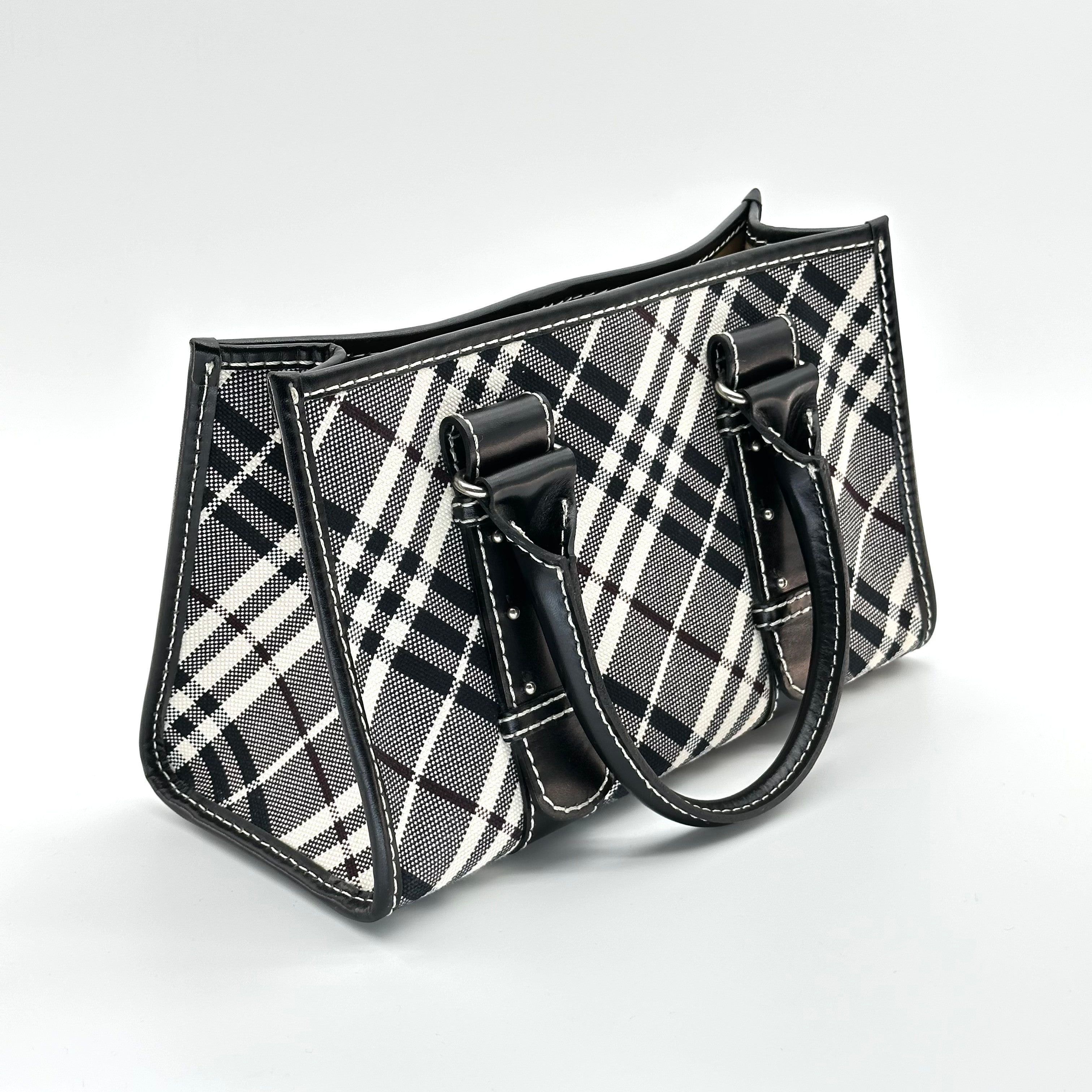 Burberry Belted handle handbag Nova check canvas