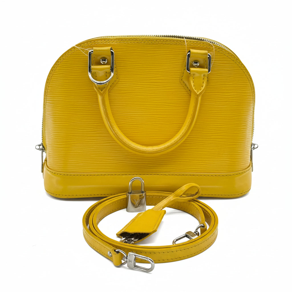 Louis Vuitton M40866 Epi Alma BB Bag Yellow Leather