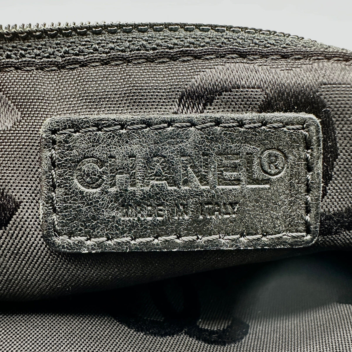 Chanel Chocolate Bar Cotton Chain Shoulder Bag Black Black Metal Fittings 7040713 7XXXXXX