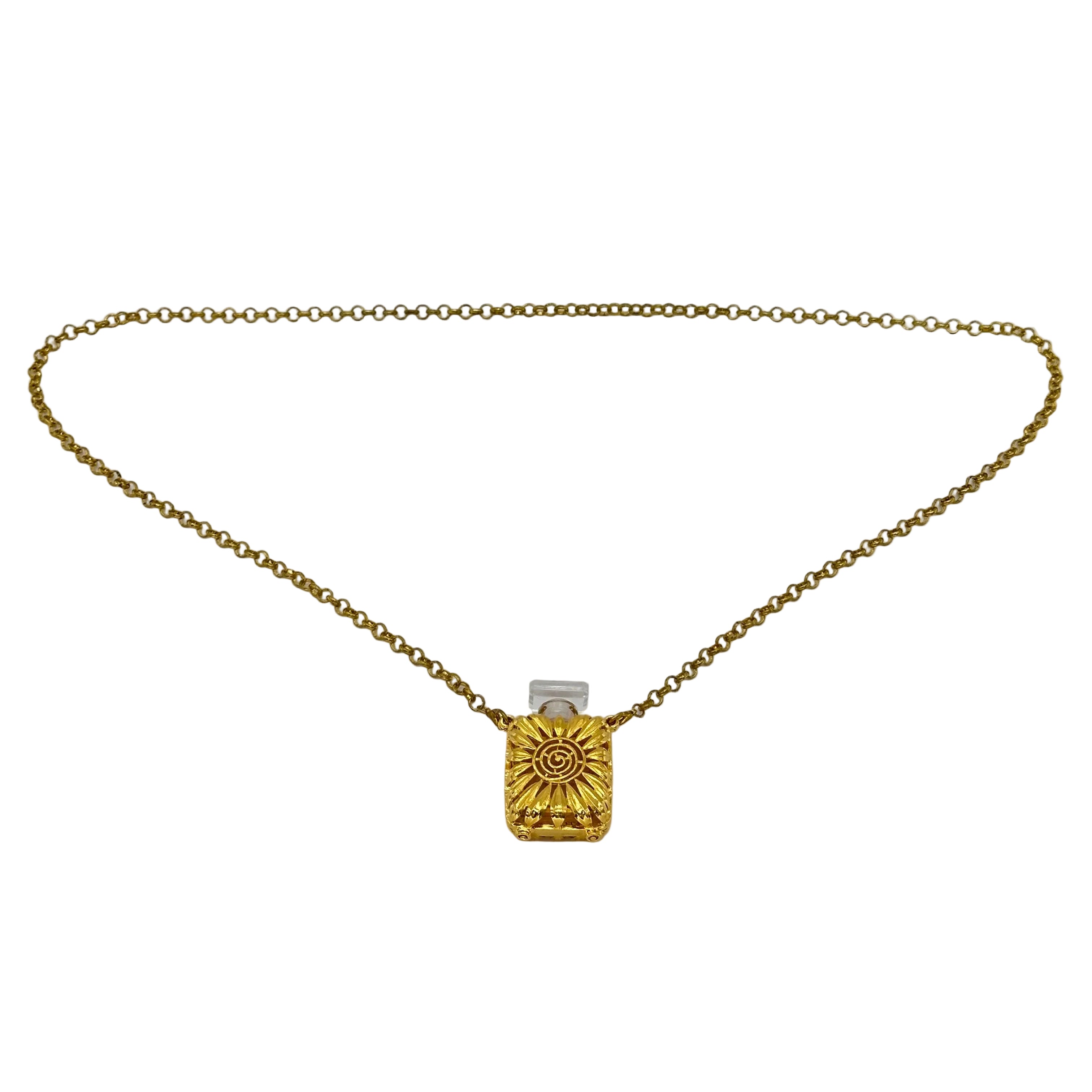 Chanel No. 5 Parfume Mini Bottle Chain Necklace vintage