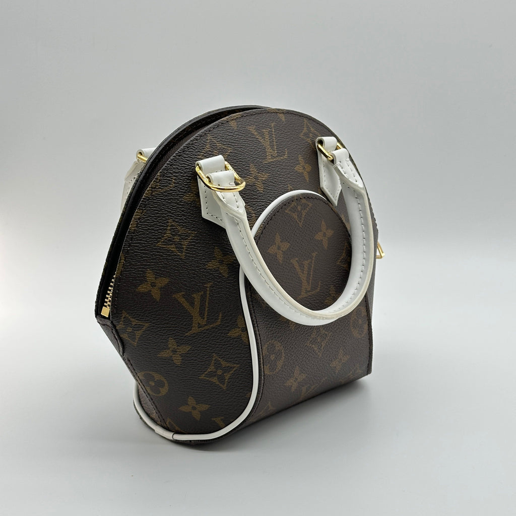 Louis Vuitton Monogram Ellipse BB Brown White Shoulder Bag
