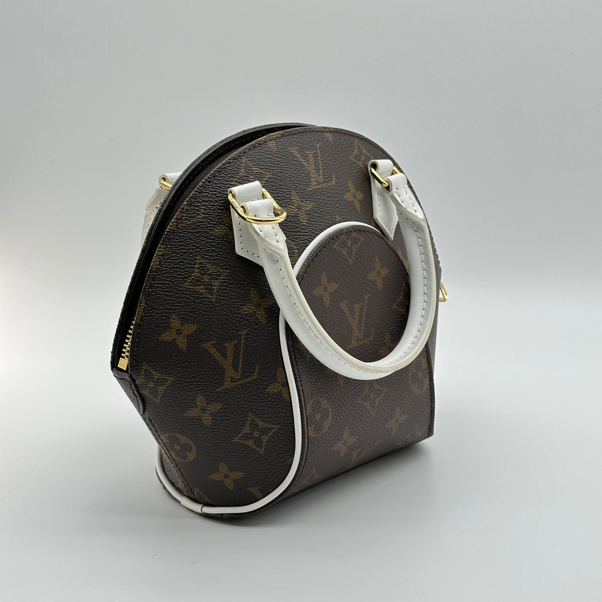 Louis Vuitton Monogram Ellipse BB Brown White Shoulder Bag