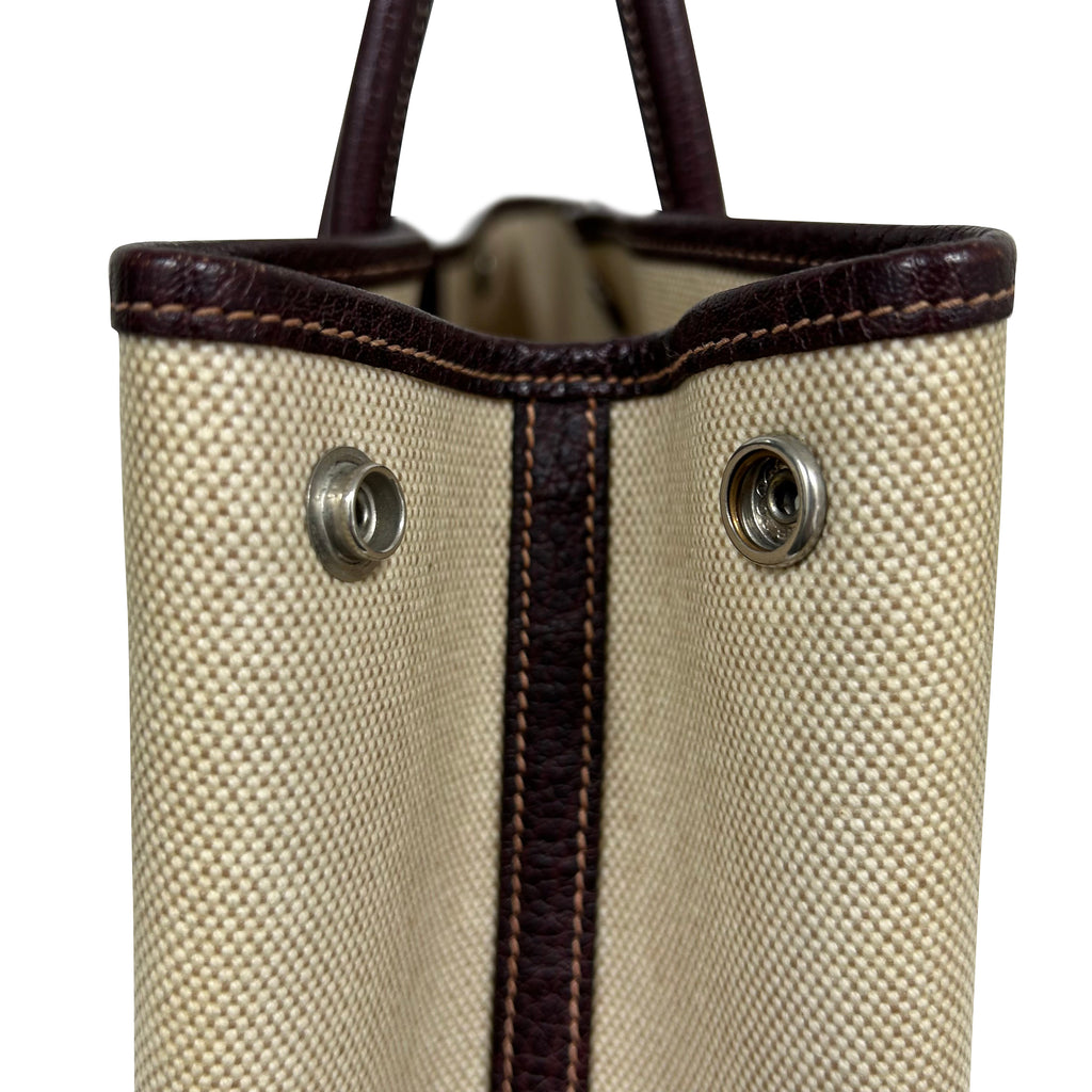 Hermes Garden Party 36 PM Canvas Tote Bag Kapazität Schultertasche