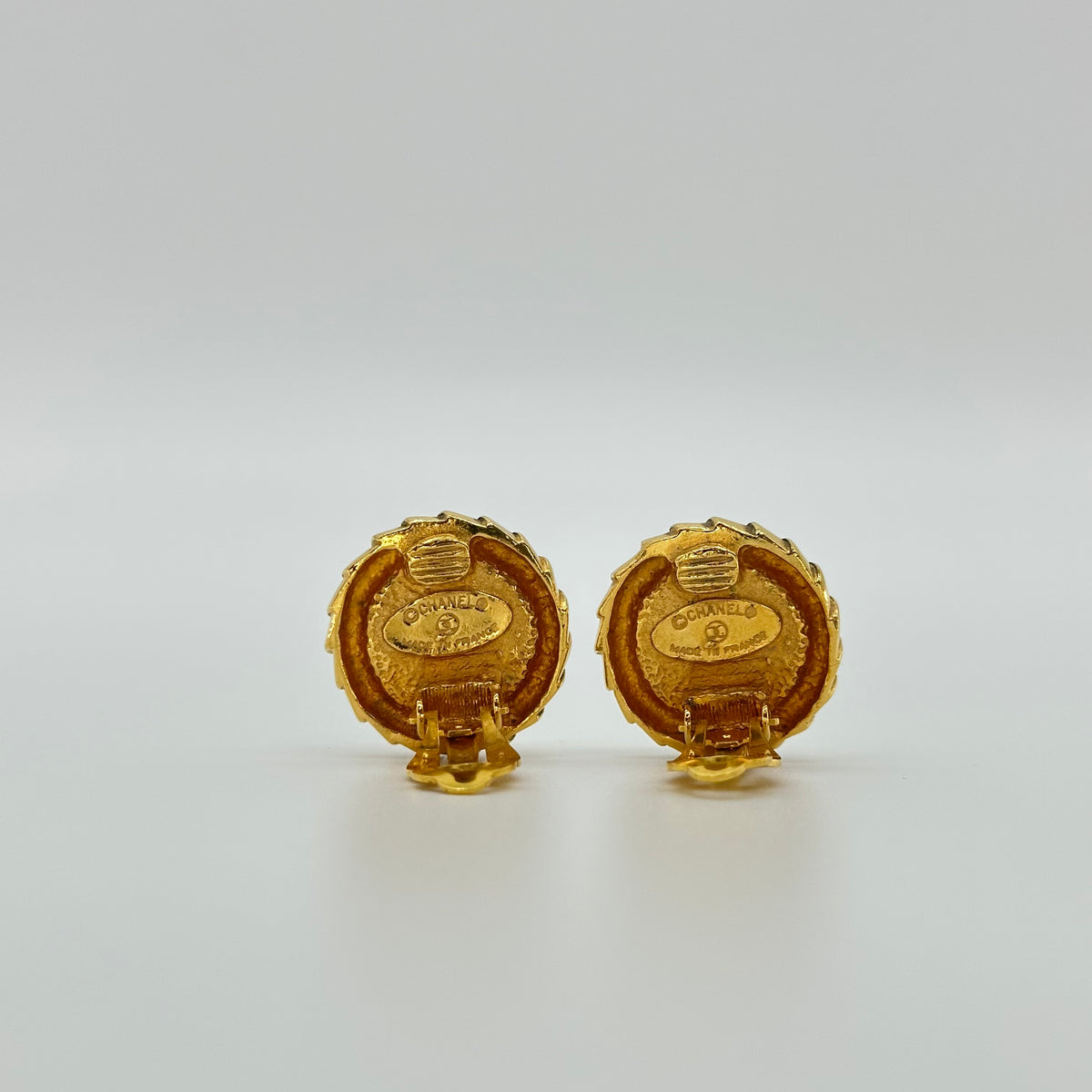 Chanel Pearl Clip On Earrings Ear Cuff Vintage