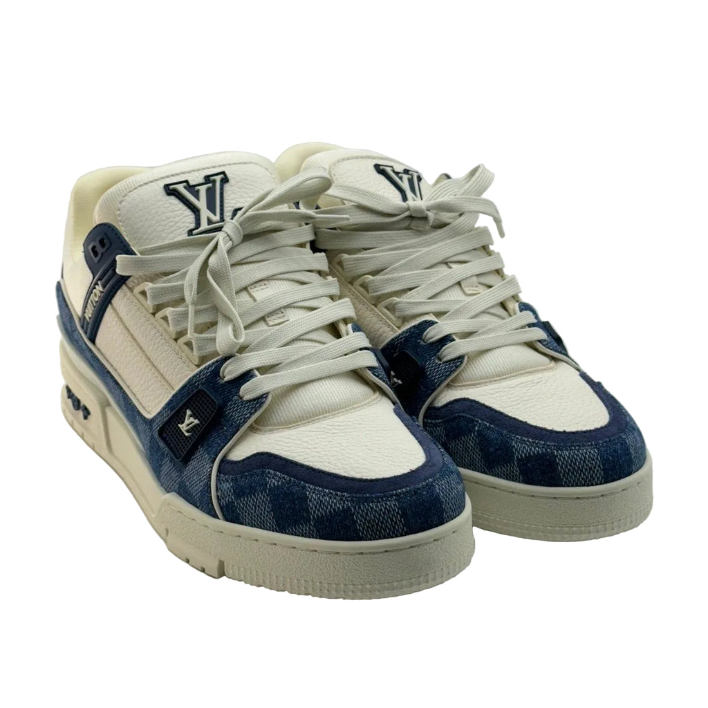 Louis Vuitton Damier LV Trainer Blue White Sneakers