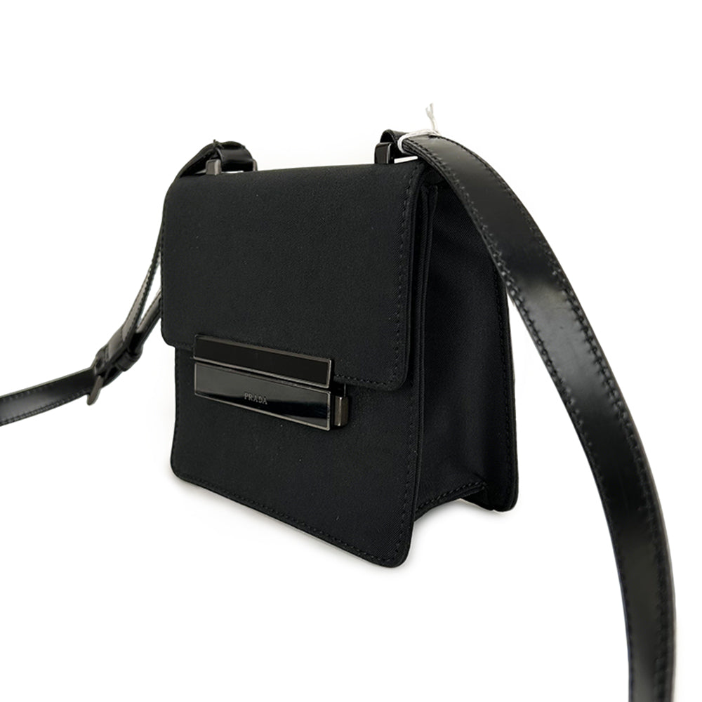 Prada Mini Sacoche Crossbody Shoulder Bag Black