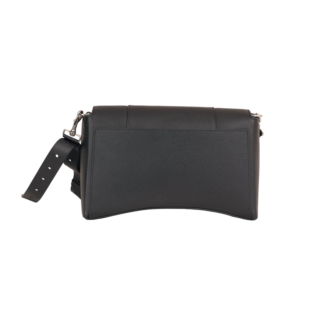 Balenciaga Downtown Bag Black Silver Hardware Shoulder Crossbody Bag
