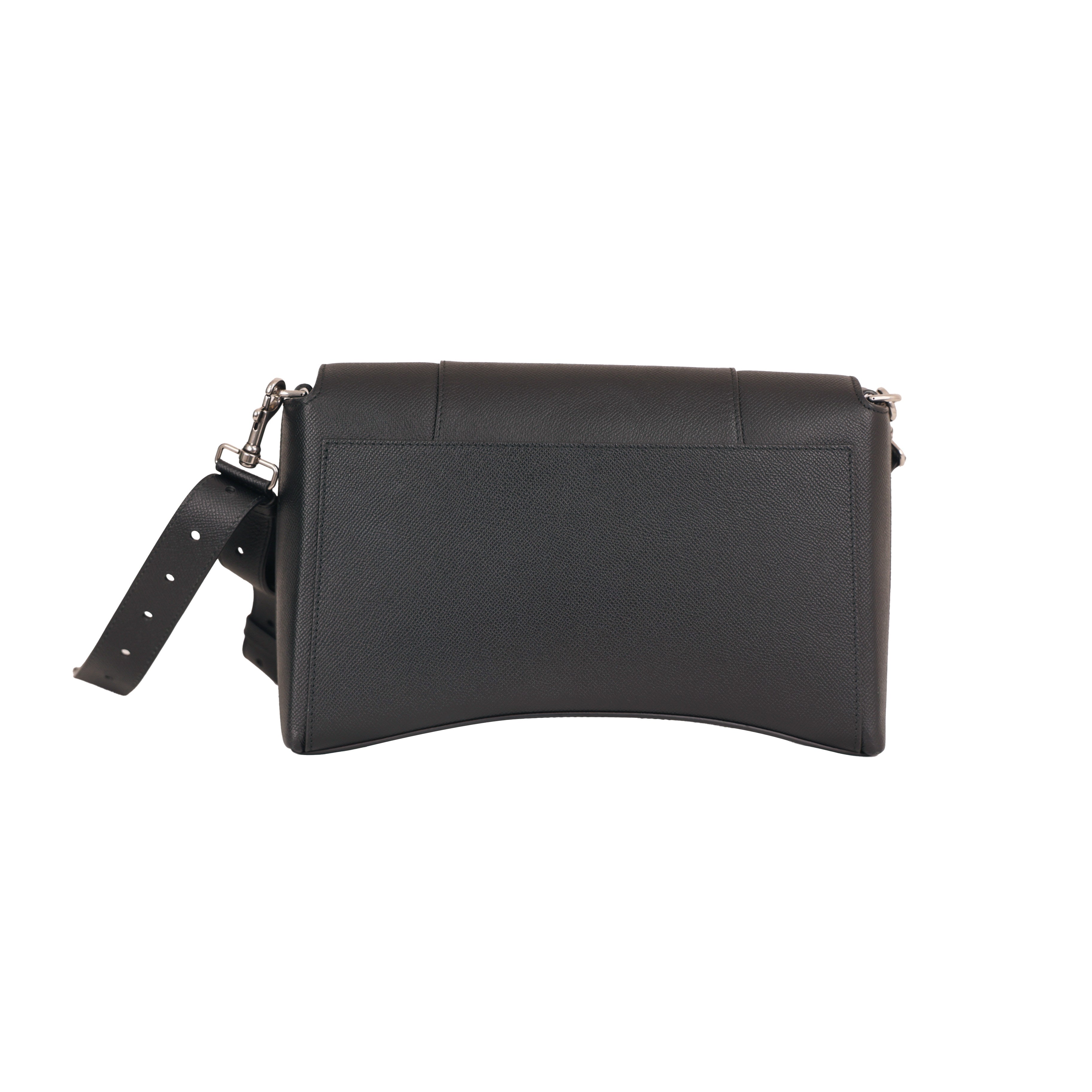 Balenciaga Downtown Bag Black Silver Hardware Shoulder Crossbody Bag