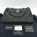 Chanel Matelasse Wild Stitch 哑光鱼子酱皮革波士顿包黑色复古 10 系列