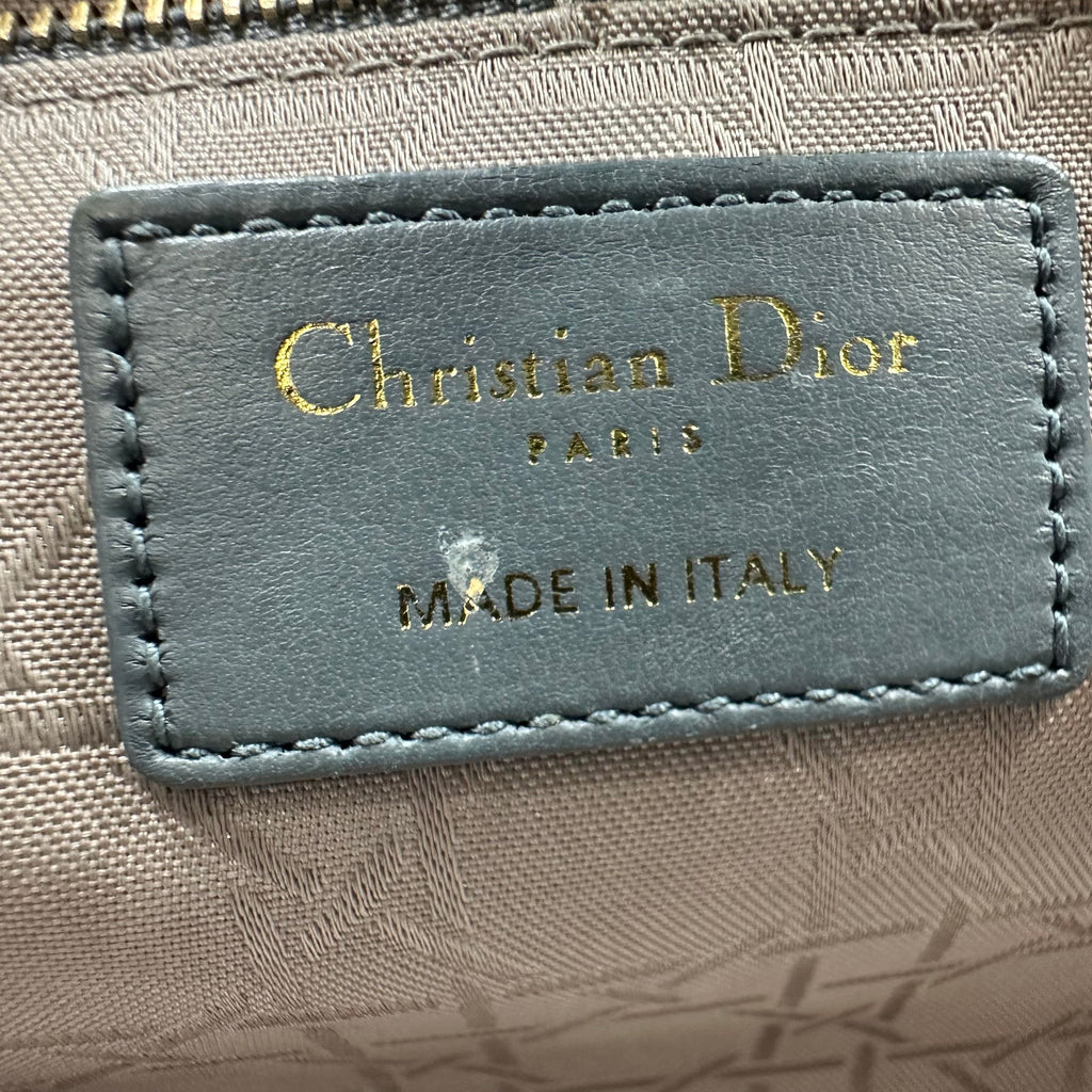 Christian Dior Lambskin Small My ABCDior Lady Dior Grey
