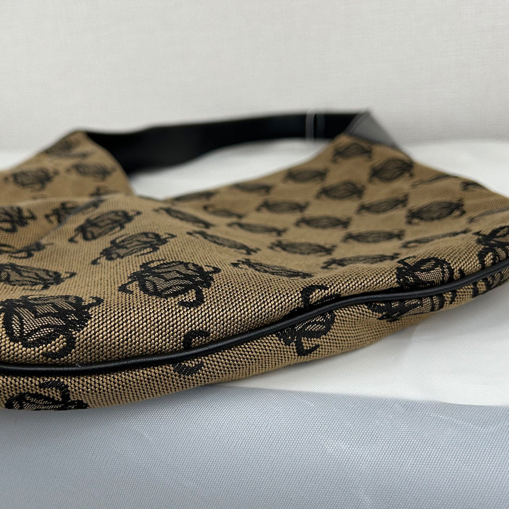 Loewe Logo Print Shoulder Bag Double F Monogram Vintage