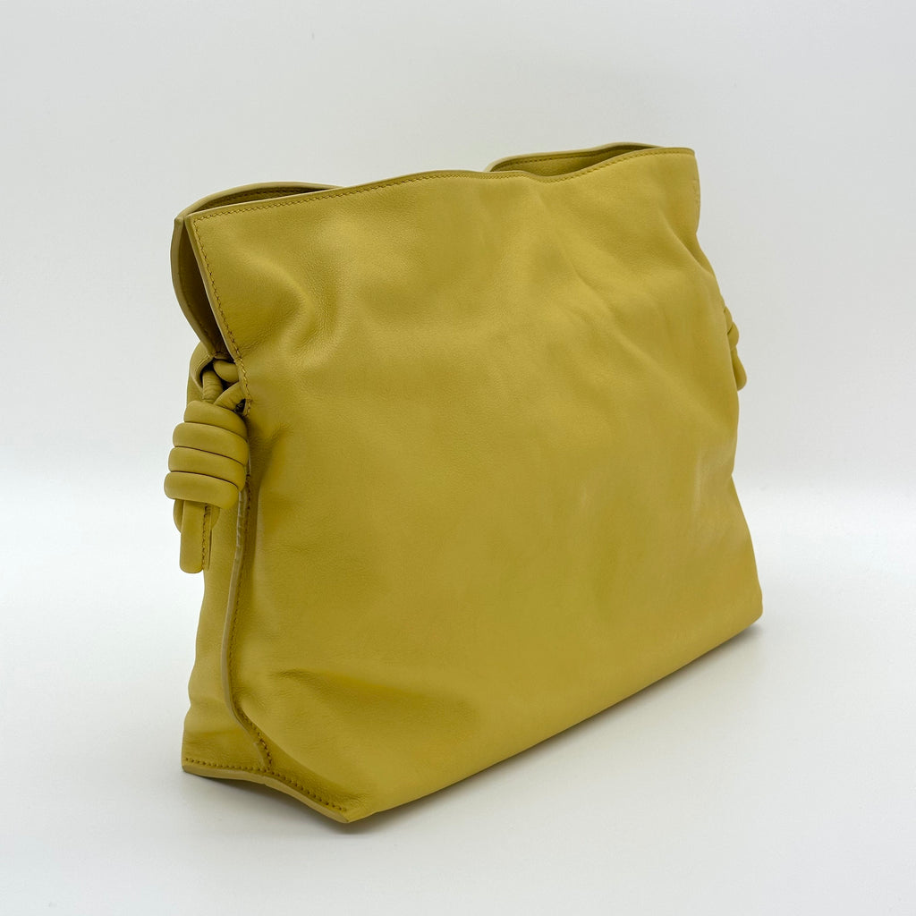 LOEWE Flamenco Clutch Leather Shoulder Bag with Anagram Strap