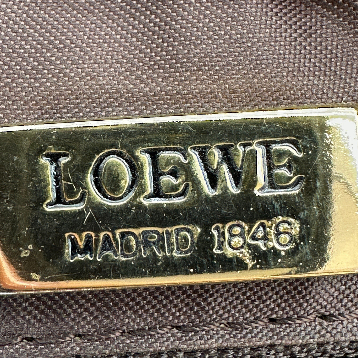 Loewe Anagram Lambskin Beige Chain Shoulder Bag