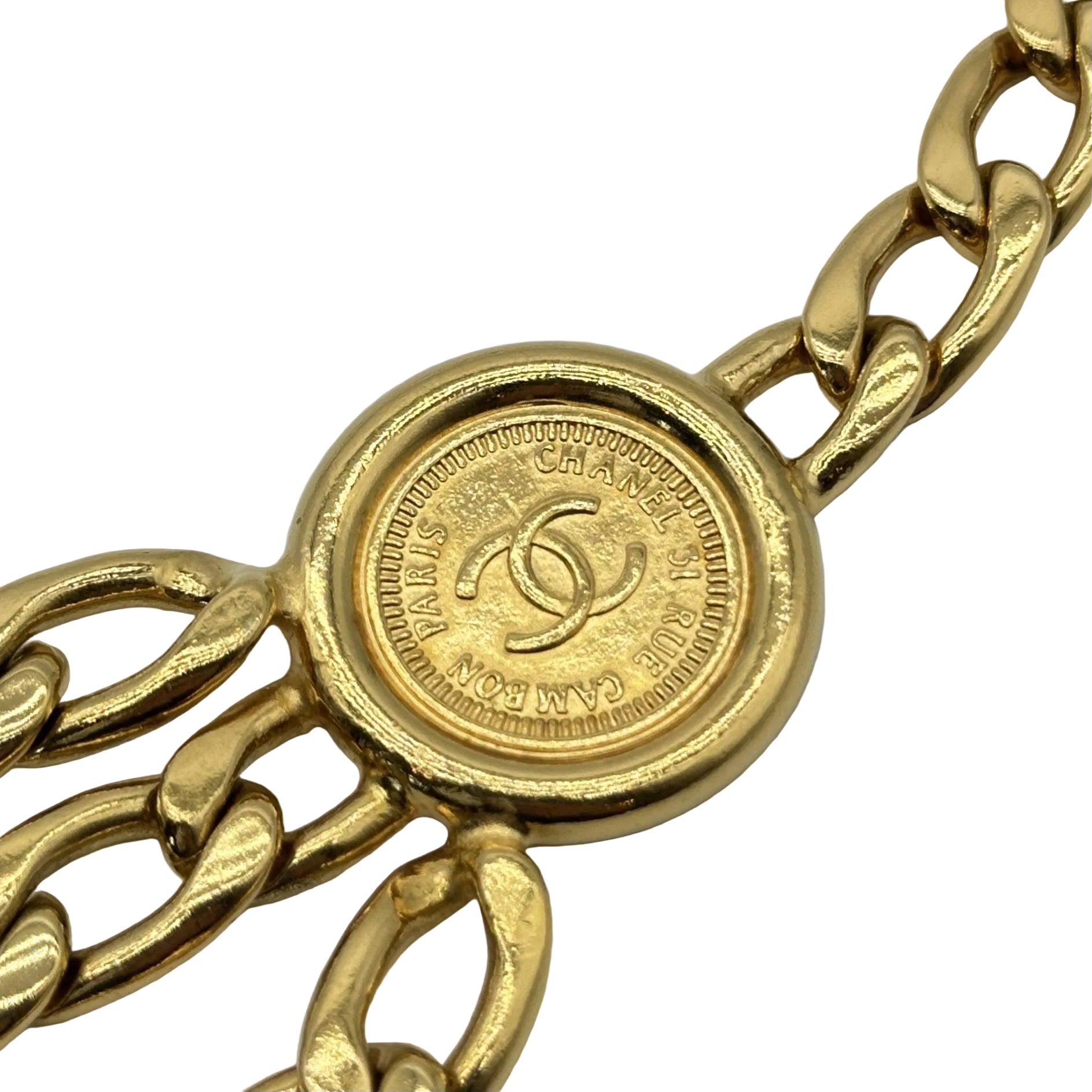 Chanel Vintage Chain Coin Belt Gold