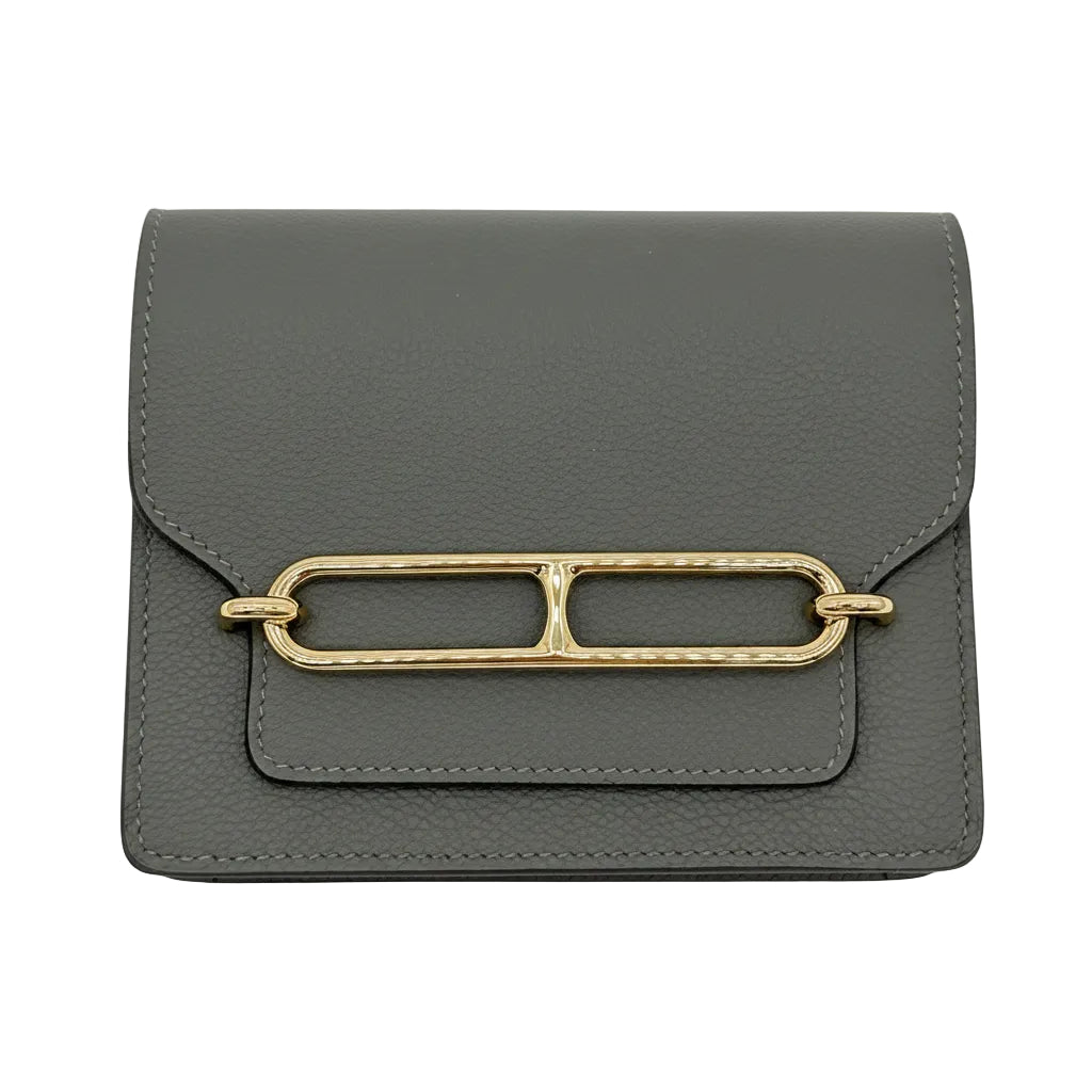 Hermès Roulis Slim Wallet Gris Meyer Evercolor Permabrass Hardware Z Stamp