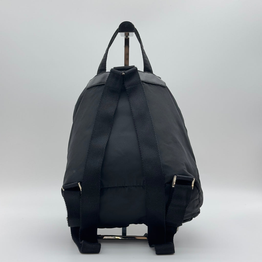 Prada Tessuto Nylon Vela Medium Black Backpack