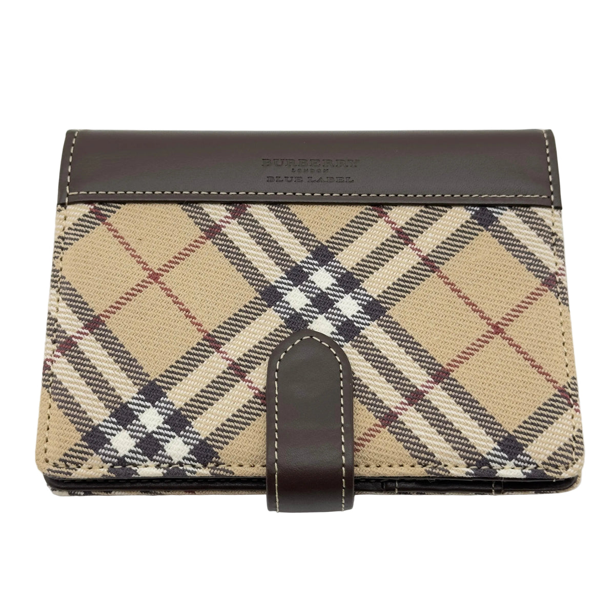 Burberry Nova Check Canvas Brown Agenda Cover Wallet