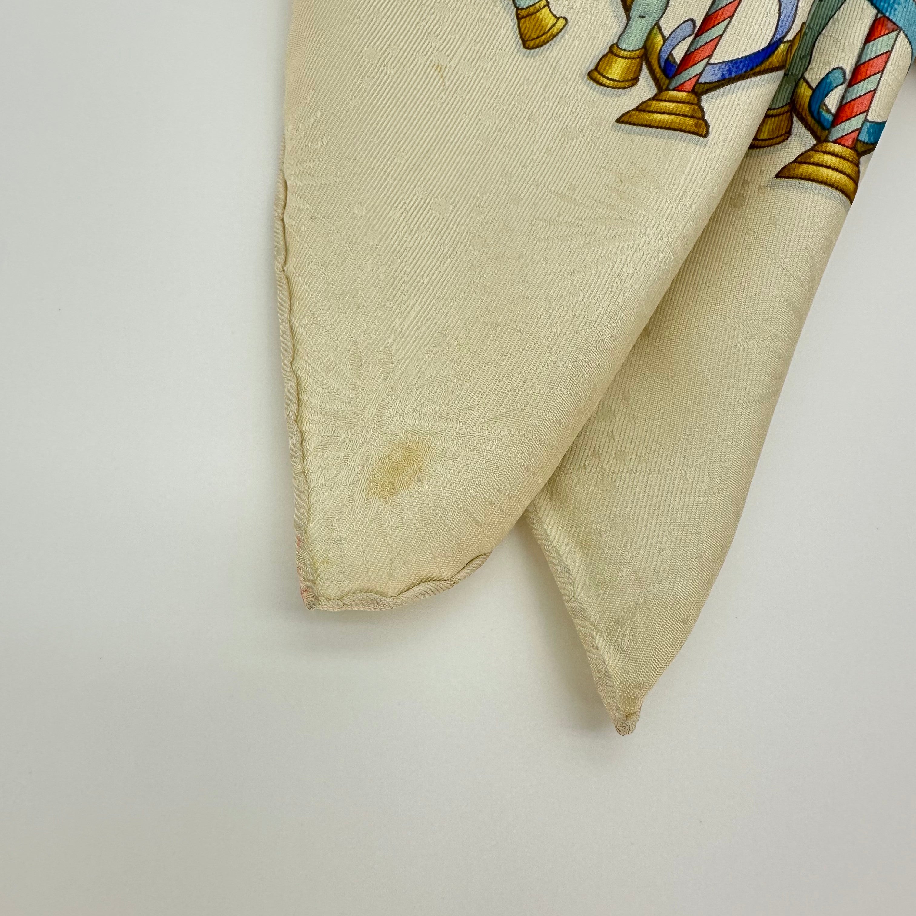 Hermès Carré 90 Silk Scarf ‘Luna Park’ Amusement Park Merry-Go-Round 100%Silk