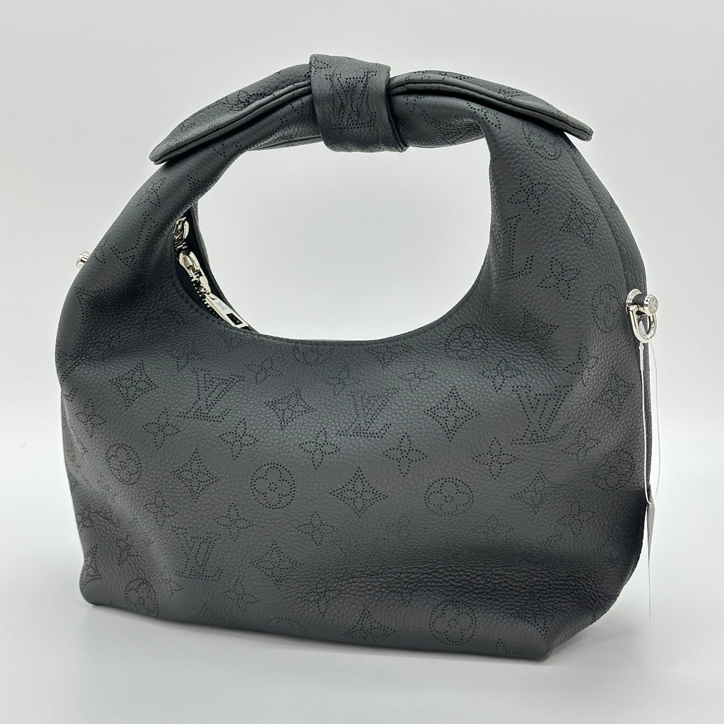 Louis Vuitton Why Knot PM Monogram Mahina Leather Shoulder Bag Black M20703 RFID