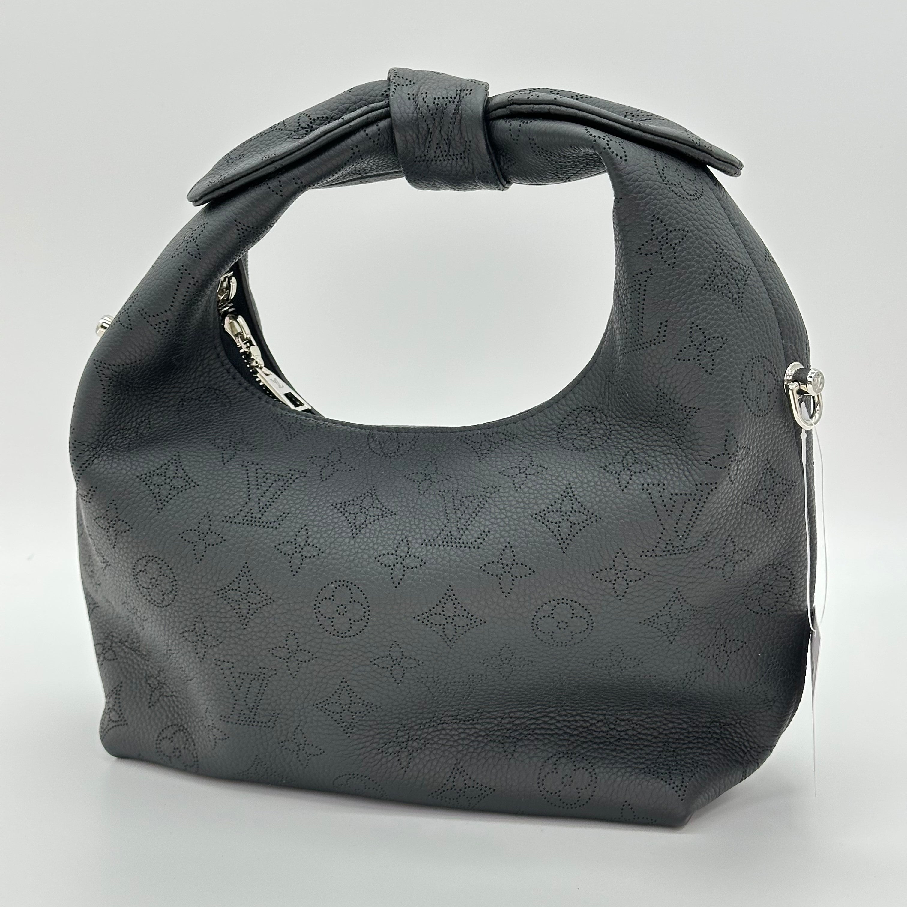 Louis Vuitton Why Knot PM Monogram Mahina Leather Shoulder Bag Black M20703 RFID
