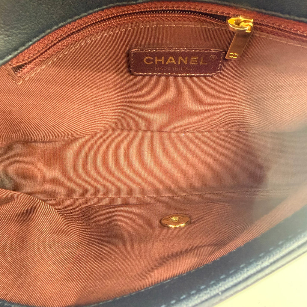 Chanel Black Quilted Sheepskin Leather Mademoiselle Vintage Flap Bag