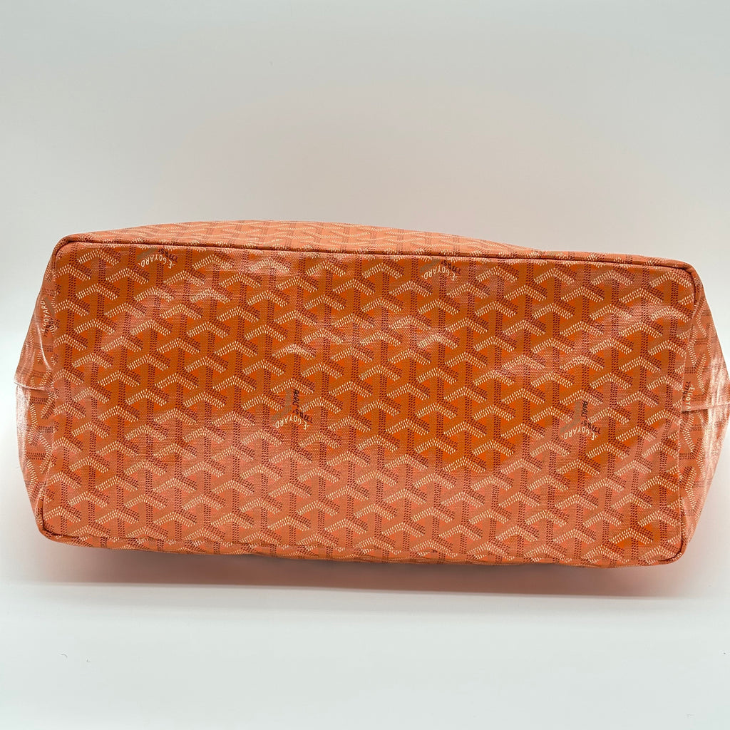 Goyard Saint Louis GM PVC & Leather Tote Bag Orange