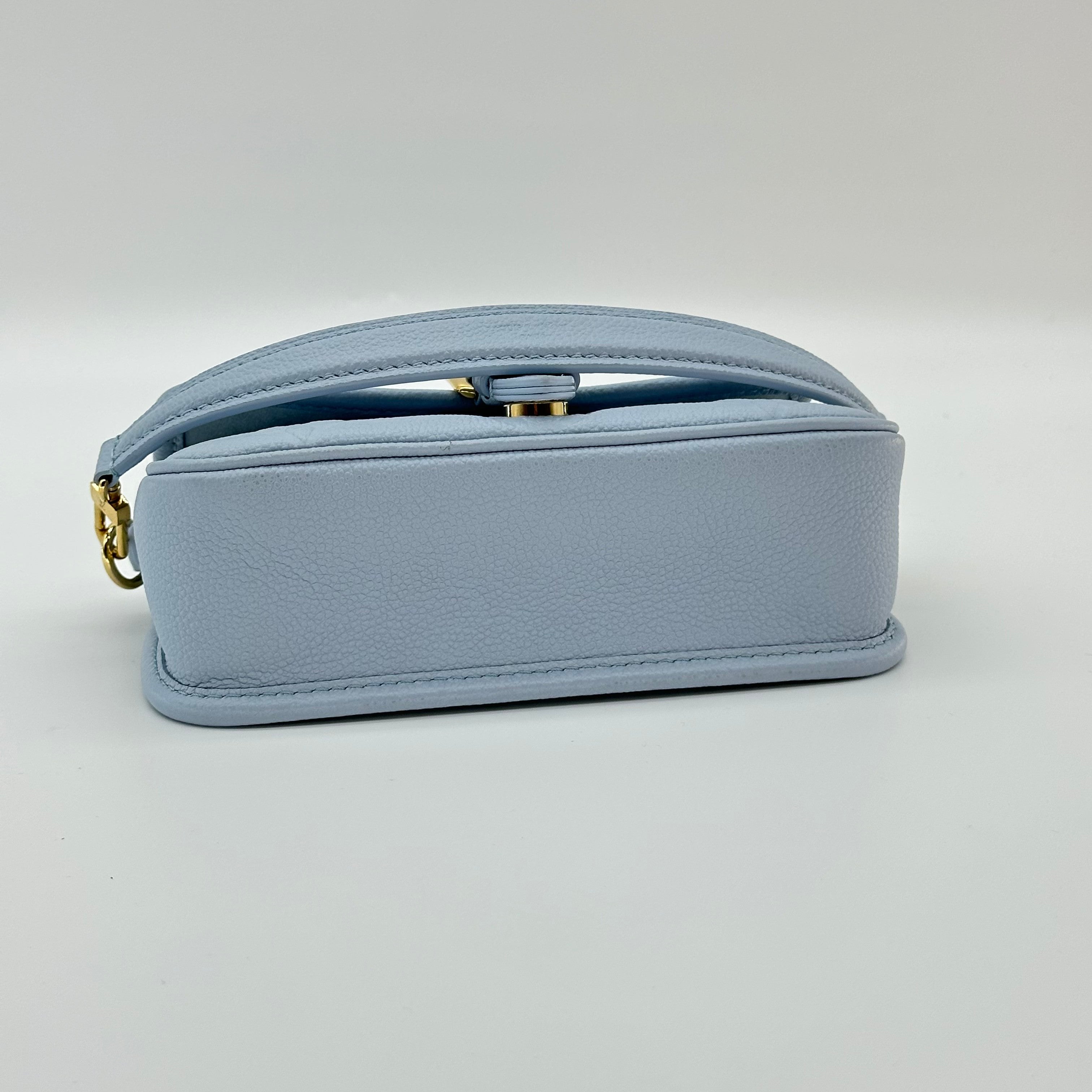 Louis Vuitton Nano Diane Monogram Empreinte Leather Crossbody Bag Blue M83592 RFID
