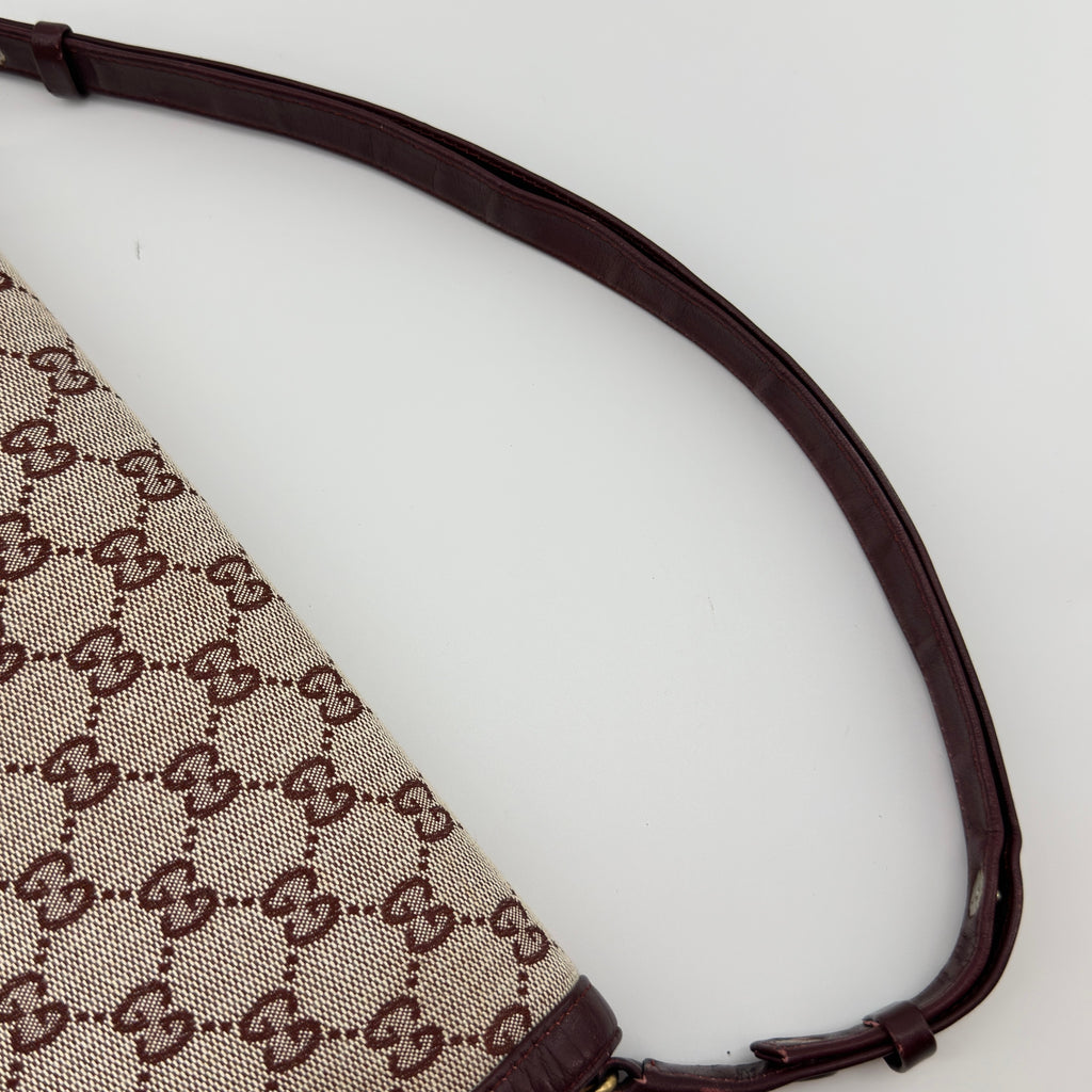 GUCCI Vintage GG Canvas Shoulder Bag