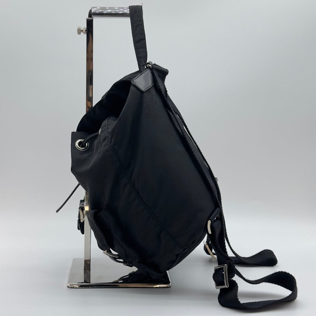 Prada Tessuto Nylon Vela Medium Black Backpack