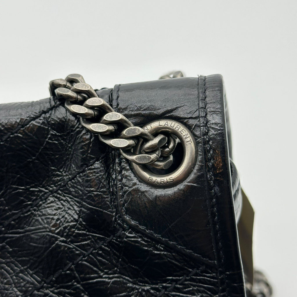 Saint Laurent Paris Niki Leather Chain Shoulder Bag Black