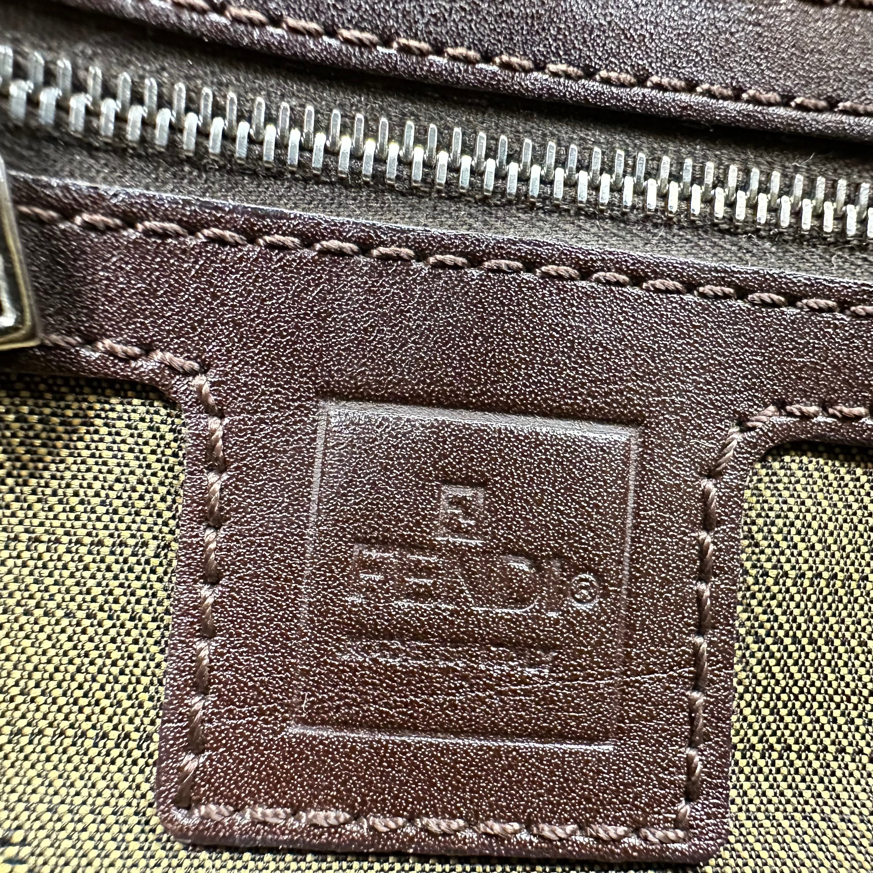 FENDI Zucca FF Logo Mamma Baguette Shoulder Bag Vintage