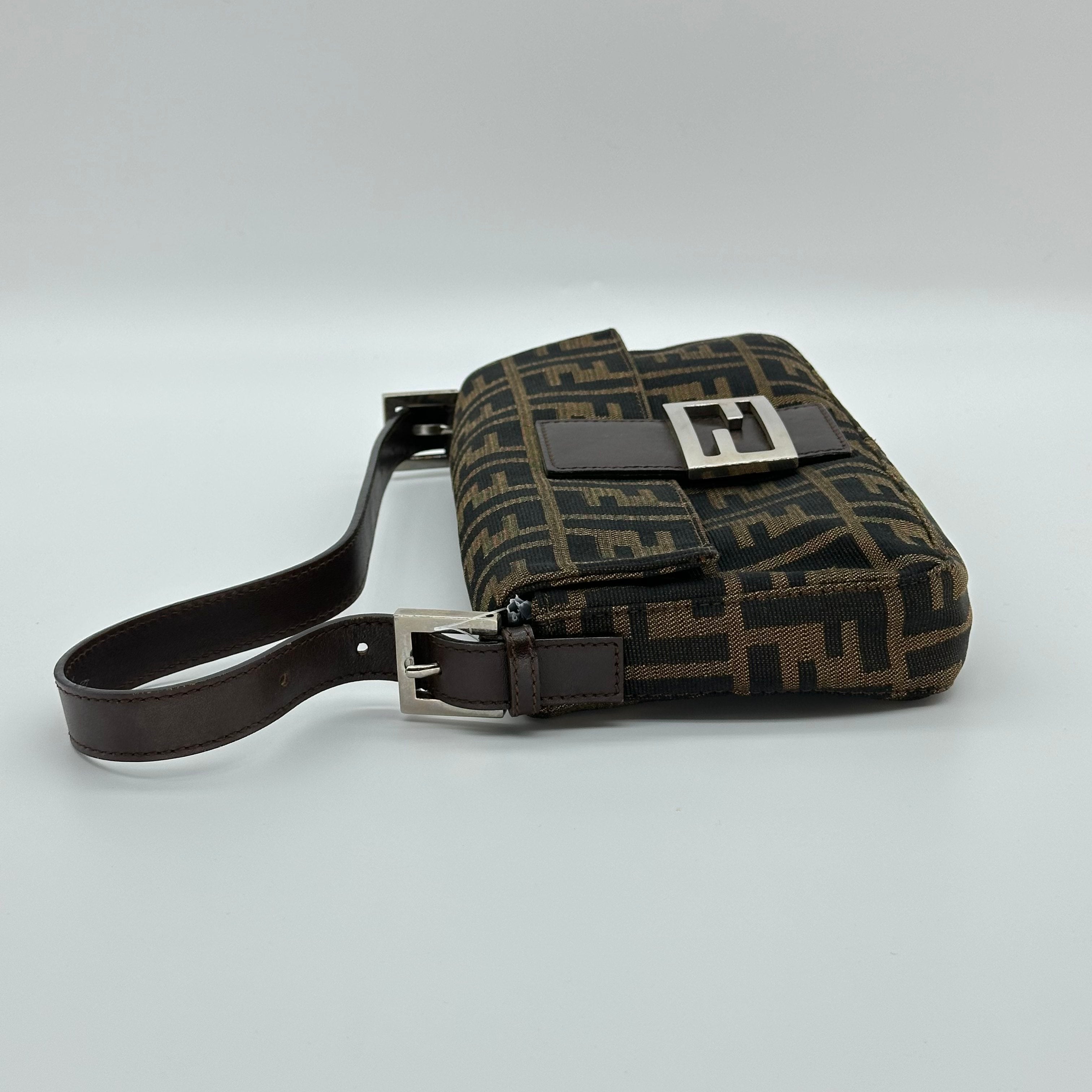 FENDI Zucca FF Logo Mamma Baguette Shoulder Bag Vintage