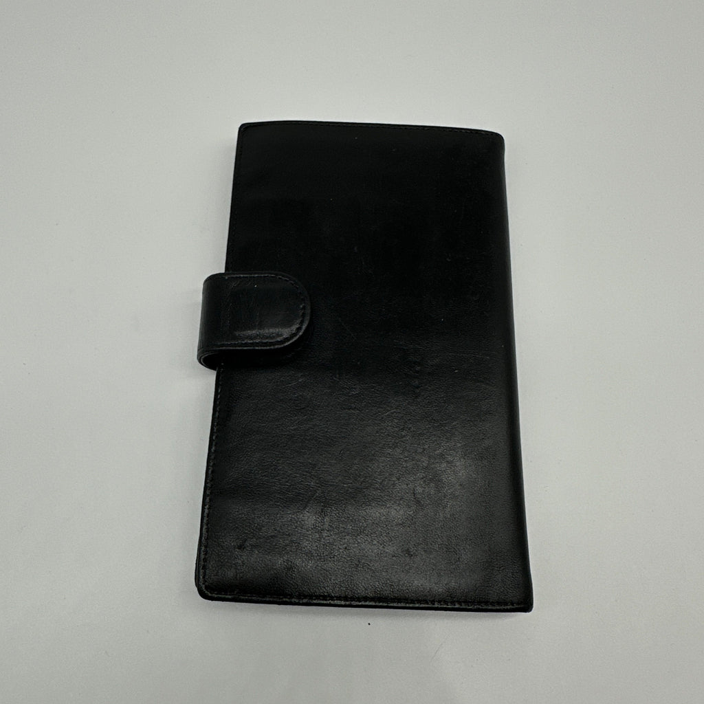 Chanel Leather CC Logo Black Bifold Long Wallet
