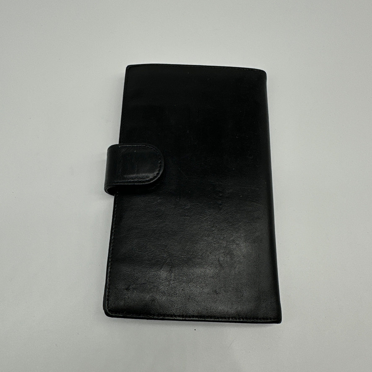 Chanel Leather CC Logo Black Bifold Long Wallet