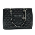 Chanel GST Caviar Leather Chain Tote Bag Black Gold Hardware 16 Series
