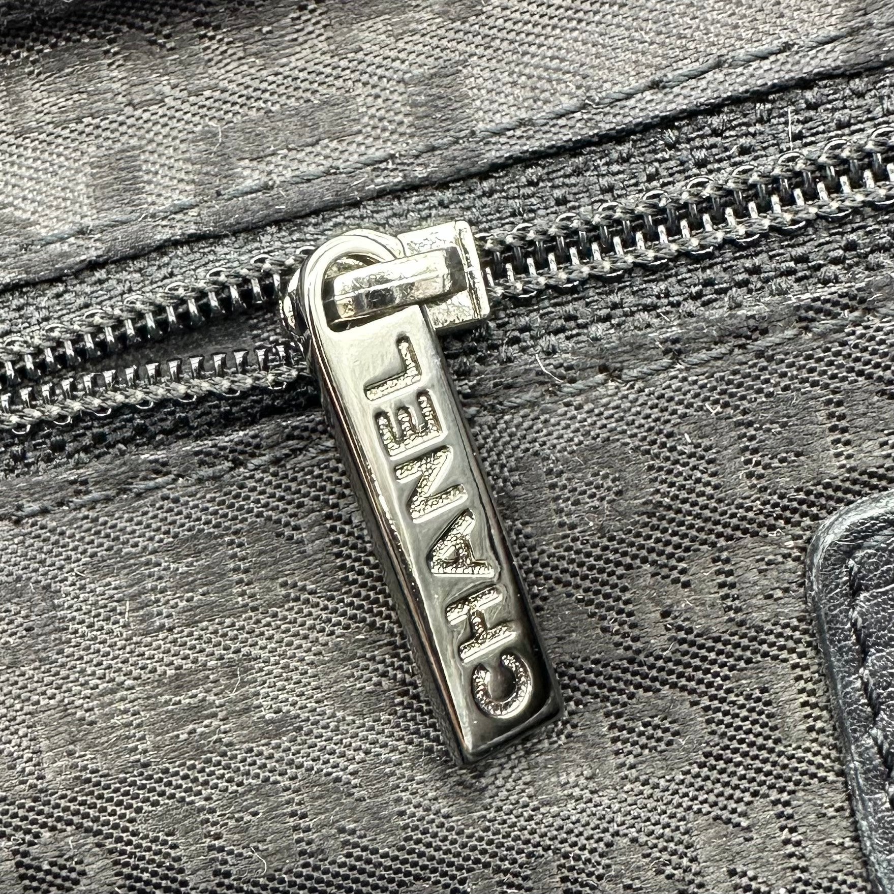 Chanel Caviar Skin Choco Bar Mini Boston Bag Black Vintage 9 Series