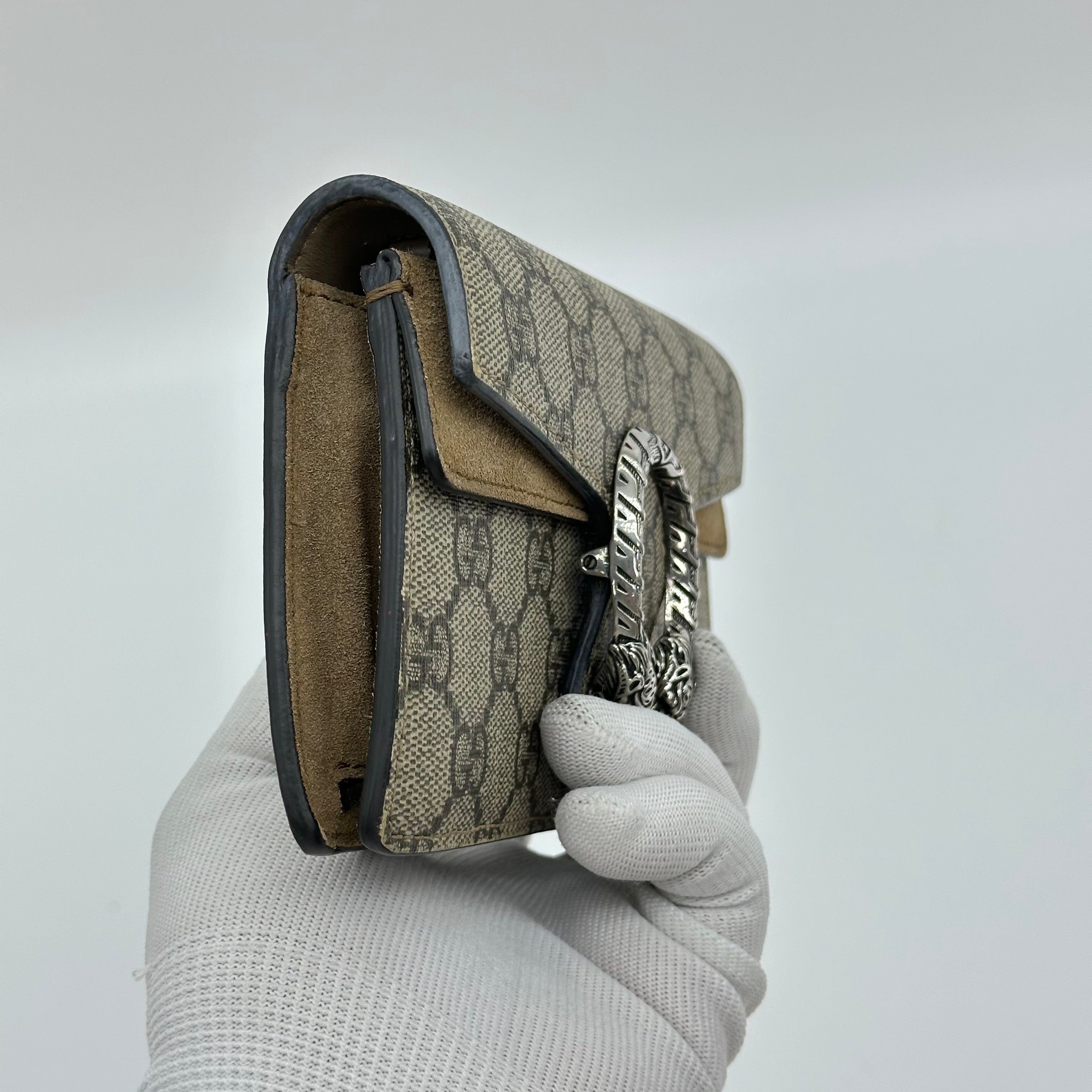 Gucci Beige GG Supreme Canvas Super Mini Dionysus