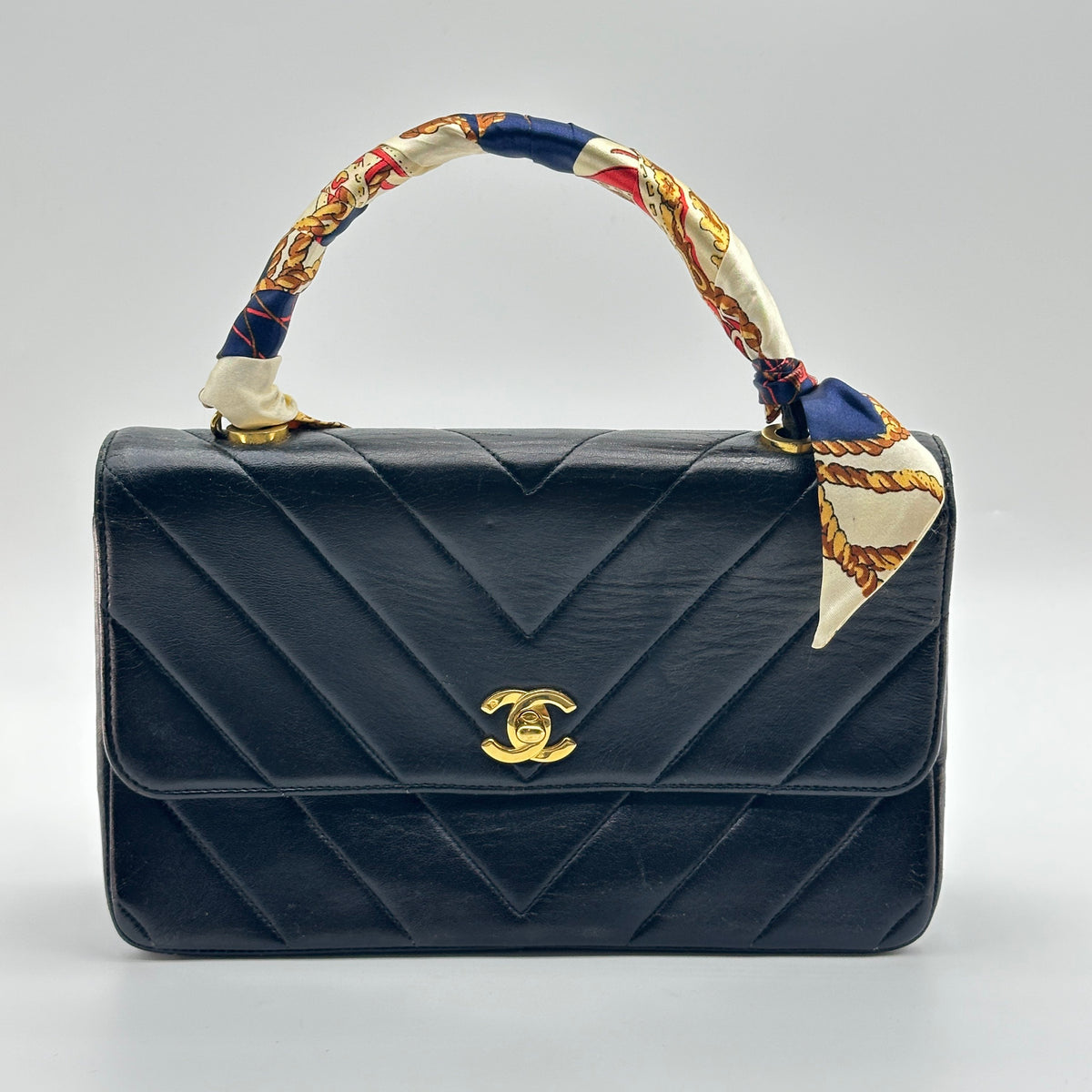 Chanel Quilted Kelly Black Leather Shoulder Bag
