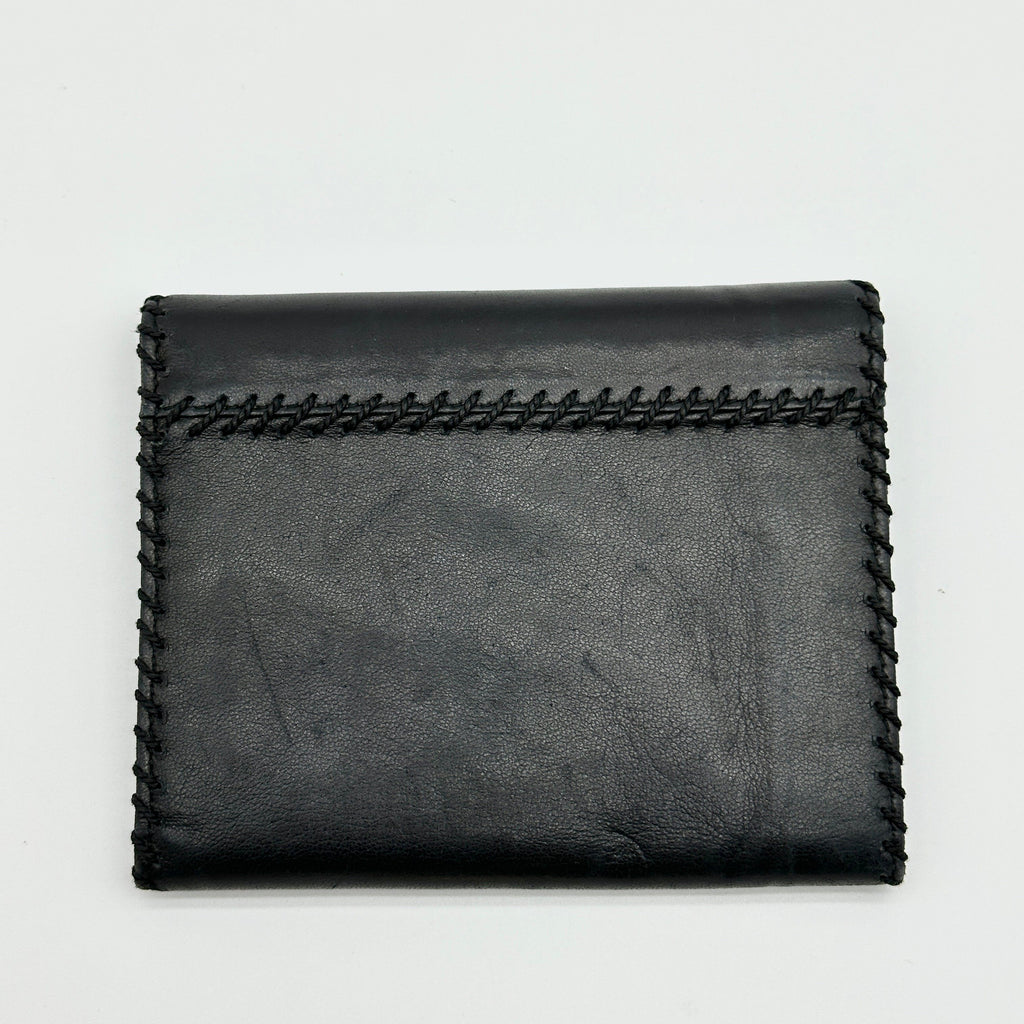 Prada Leather Black Trifold Wallet