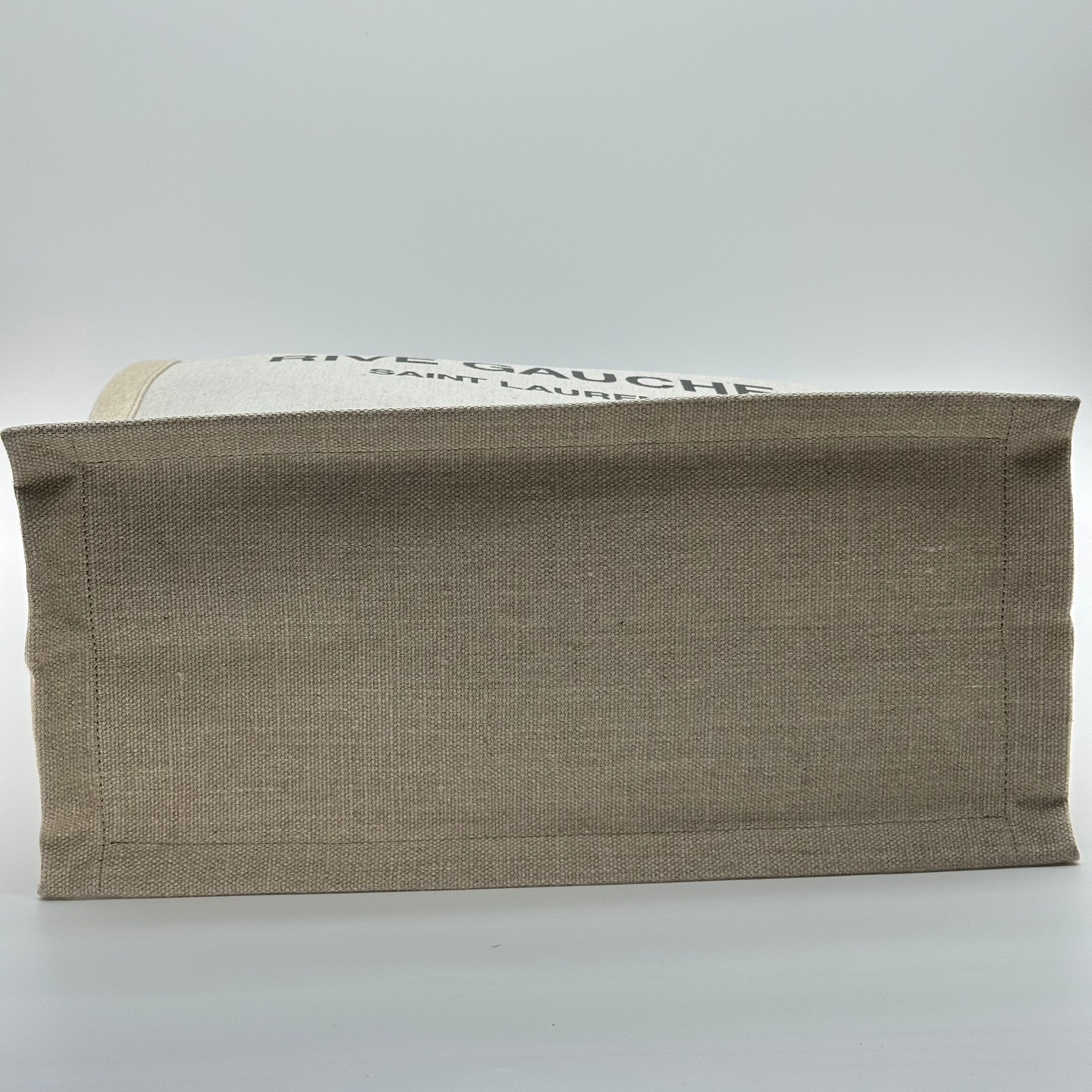 Saint Laurent cream ‘Rive Gauche North/South’ shopper bag