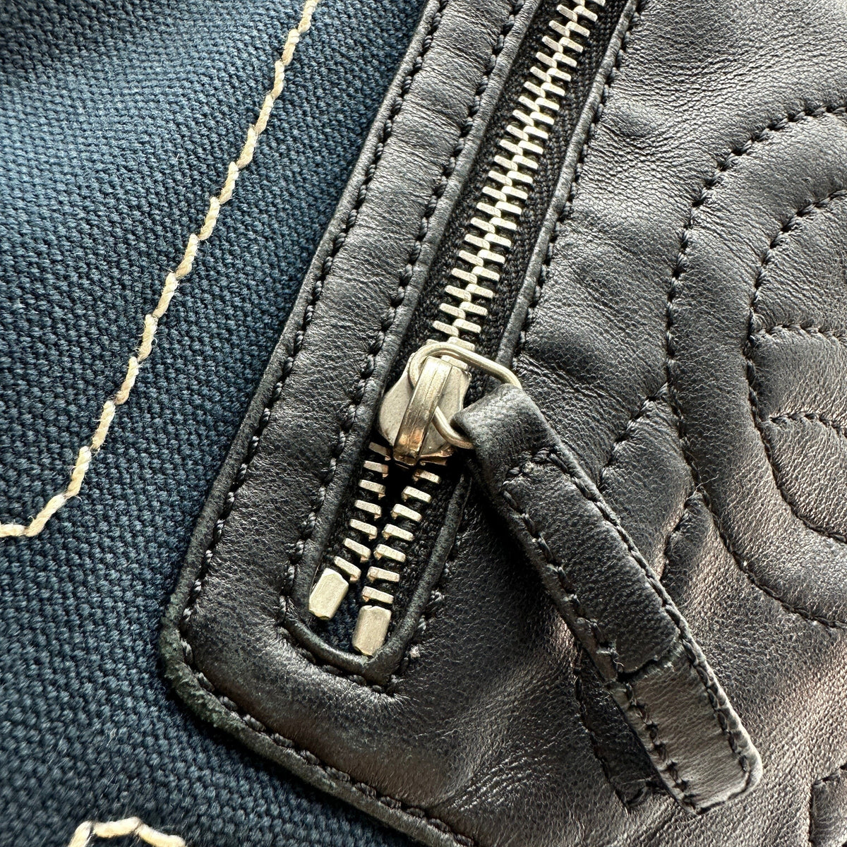 Chanel Quilted Number 5 Rope Handle Navy Tote Bag